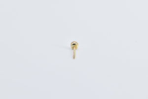 14K 2.8mm Ball Sphere Round Stud Single Earring Yellow Gold