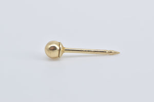 14K 2.8mm Ball Sphere Round Stud Single Earring Yellow Gold