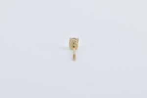 14K 0.10 Ct Diamond Solitaire Stud Single Earring Yellow Gold