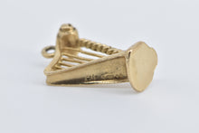 Load image into Gallery viewer, 9K 3D Harp Stringed Instrument Music Musician Charm/Pendant Yellow Gold