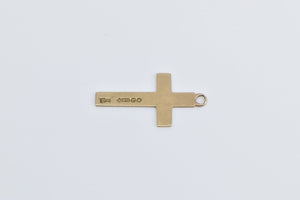 9K Cross Vintage Christian Faith Symbol Jesus Charm/Pendant Yellow Gold
