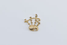 Load image into Gallery viewer, 9K 3D Bag Pipe Scottish Music instrument Scotland Charm/Pendant Yellow Gold