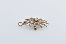 Load image into Gallery viewer, 10K Victorian Diamond Sun Flower Seed Pearl Pendant/Pin Yellow Gold