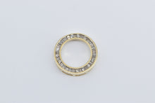 Load image into Gallery viewer, 10K 0.68 Ctw Baguette &amp; Round Diamond Circle Pendant Yellow Gold