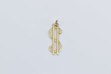 Load image into Gallery viewer, 10K Dollar Sign Cash Money Big Bucks Symbol Charm/Pendant Yellow Gold