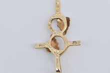 Load image into Gallery viewer, 10K Black Hills Leaf Cross Christian Faith Charm/Pendant Yellow Gold