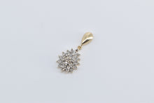 Load image into Gallery viewer, 10K 0.50 Ctw Diamond Tear Drop Cluster Vintage Pendant Yellow Gold