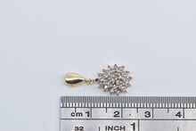 Load image into Gallery viewer, 10K 0.50 Ctw Diamond Tear Drop Cluster Vintage Pendant Yellow Gold