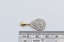 Load image into Gallery viewer, 10K Tear Drop Vintage Diamond Cluster Pendant Yellow Gold