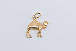 18K 3D Camel Desert Animal Puffy Charm/Pendant Yellow Gold