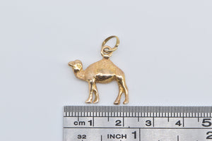 18K 3D Camel Desert Animal Puffy Charm/Pendant Yellow Gold