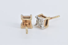 Load image into Gallery viewer, 10K Vintage Diamond Classic Solitaire Stud Earrings Yellow Gold