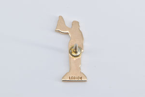 10K Lady Justice Scales Liberty Symbol Karma Charm/Pendant Yellow Gold