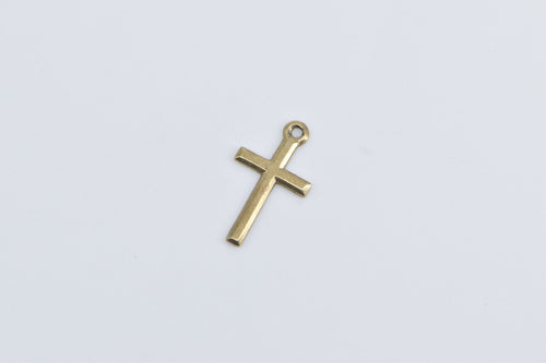 8K Cross Christian Faith Symbol Religious Charm/Pendant Yellow Gold