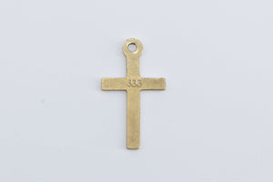 8K Cross Christian Faith Symbol Religious Charm/Pendant Yellow Gold