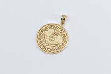 Load image into Gallery viewer, 14K Vintage Thistle Endurance Strength Symbol Pendant Yellow Gold