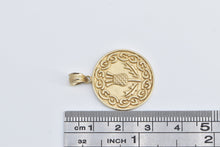 Load image into Gallery viewer, 14K Vintage Thistle Endurance Strength Symbol Pendant Yellow Gold