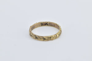 10K 1.8mm Victorian Blossom Baby Band Ring Yellow Gold