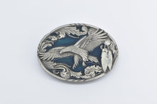 Load image into Gallery viewer, Pewter Siskiyou Southwestern Enamel Eagle Feather Belt Buckle