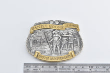 Load image into Gallery viewer, Sterling Silver Gold Plated Daniel Boone 250th Anniversary Belt Buckle