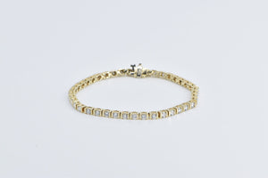 14K 4.50 Ctw Diamond Classic Tennis Bracelet 7" Yellow Gold