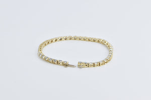 14K 4.50 Ctw Diamond Classic Tennis Bracelet 7" Yellow Gold