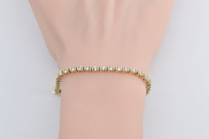 14K 4.50 Ctw Diamond Classic Tennis Bracelet 7" Yellow Gold