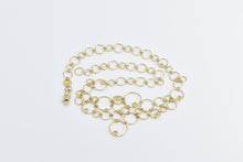 Load image into Gallery viewer, 14K Talisa Rounds and Rings Statement Chain Necklace 17&quot; Yellow Gold