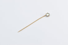 Load image into Gallery viewer, 14K Victorian Tahitian Pearl Baroque Pearl Stick Pin Yellow Gold