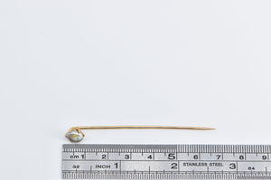 14K Victorian Tahitian Pearl Baroque Pearl Stick Pin Yellow Gold