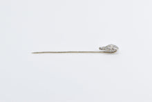 Load image into Gallery viewer, 14K Art Deco Diamond Ornate Decorative Stick Pin White Gold