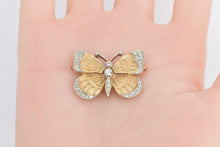 Load image into Gallery viewer, 14K 0.52 Ctw Diamond Butterfly Beauty Symbol Pin/Brooch Yellow Gold