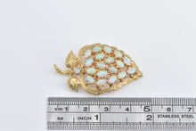 Load image into Gallery viewer, 14K Vintage Natural Opal Grape Bunch Leaf Pin/Brooch Yellow Gold