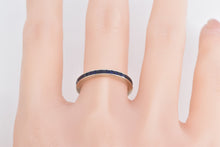 Load image into Gallery viewer, 14K Princess Cut Sapphire Vintage Wedding Band Ring White Gold