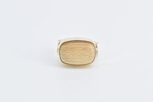 Load image into Gallery viewer, 14K Vintage Petrified Wood Squared Statement Ring Yellow Gold