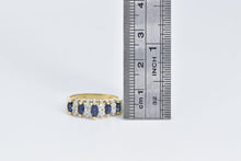 Load image into Gallery viewer, 14K Marquise Sapphire Diamond Vintage Band Ring Yellow Gold