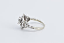 Load image into Gallery viewer, 14K 1.50 Ctw Halo Moissanite Sapphire Engagement Ring White Gold