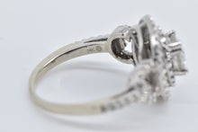 Load image into Gallery viewer, 14K 1.50 Ctw Halo Moissanite Sapphire Engagement Ring White Gold