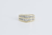 Load image into Gallery viewer, 10K Vintage Squared Step Diamond Fashion Band Ring Yellow Gold