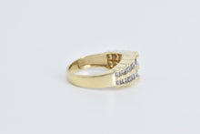 Load image into Gallery viewer, 10K Vintage Squared Step Diamond Fashion Band Ring Yellow Gold