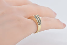 Load image into Gallery viewer, 10K Vintage Squared Step Diamond Fashion Band Ring Yellow Gold