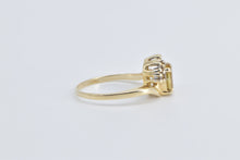 Load image into Gallery viewer, 14K Oval Yellow Sapphire Diamond Vintage Bypass Ring Yellow Gold