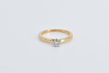 Load image into Gallery viewer, 18K 0.22 Ct Diamond Solitaire Classic Engagement Ring Yellow Gold