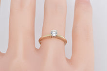 Load image into Gallery viewer, 14K 0.38 Ct Diamond Solitaire Classic Engagement Ring Yellow Gold