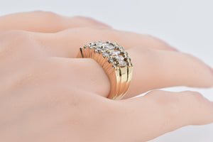 14K 2.00 Ctw Marquise Diamond Graduated Band Ring Yellow Gold