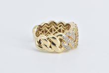 Load image into Gallery viewer, 14K 1.75 Ctw Baguette Diamond Men&#39;s Chain Fashion Ring Yellow Gold