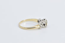 Load image into Gallery viewer, 14K 1940&#39;s 0.55 Ctw Diamond Classic Engagement Ring Yellow Gold