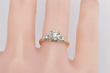 Load image into Gallery viewer, 14K 1940&#39;s 0.55 Ctw Diamond Classic Engagement Ring Yellow Gold