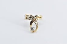 Load image into Gallery viewer, 14K 0.59 Ctw Diamond Loop Ribbon Statement Ring Yellow Gold