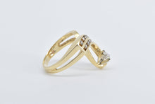 Load image into Gallery viewer, 14K 0.59 Ctw Diamond Loop Ribbon Statement Ring Yellow Gold